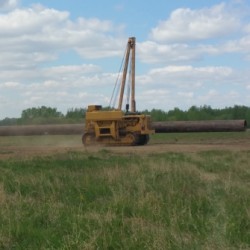 large machine in a field